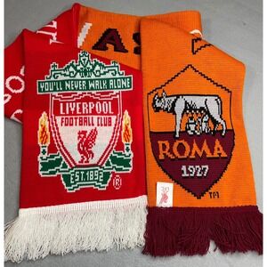 Liverpool FC vs AS Roma 2014 Boston Fenway Park Match Scarf Soccer Memorabilia